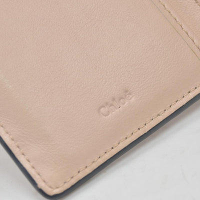 $480 Chloe Alphabet Compact Trifold Leather Wallet E