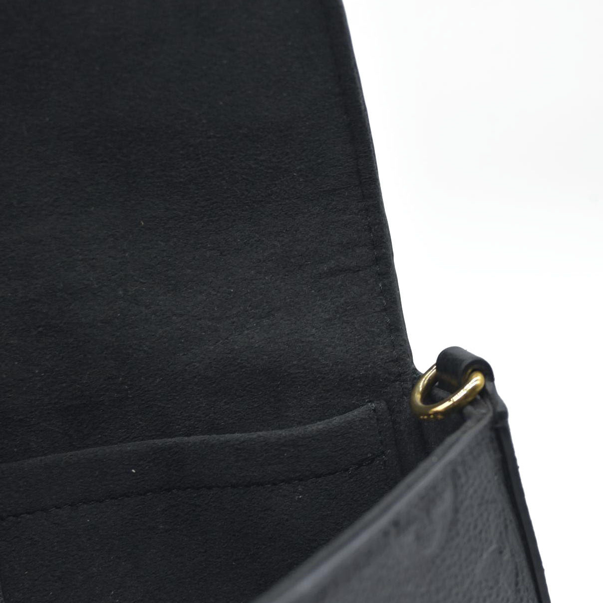 $1720 AUCTION Louis Vuitton  Empreinte Pochette Felicie Chain Wallet Black RFID New Model