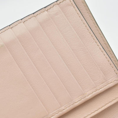 $480 Chloe Alphabet Compact Trifold Leather Wallet E