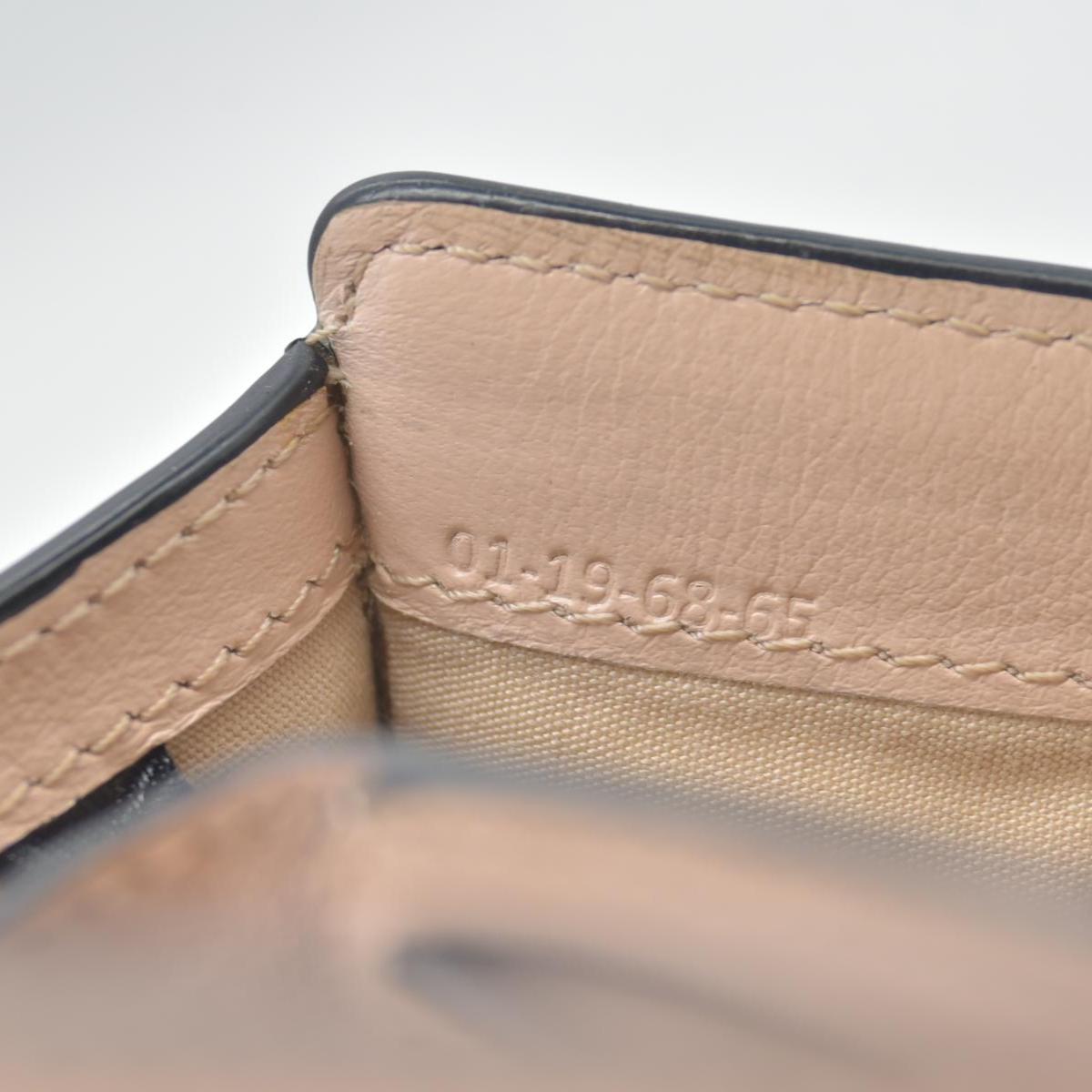$480 Chloe Alphabet Compact Trifold Leather Wallet E