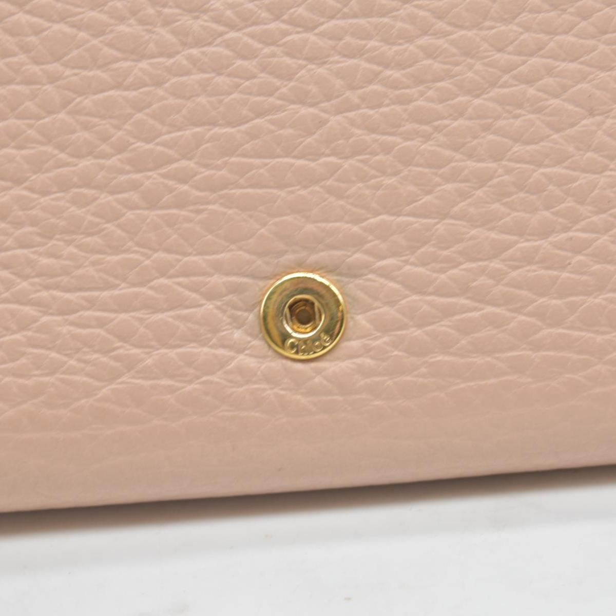 $480 Chloe Alphabet Compact Trifold Leather Wallet E