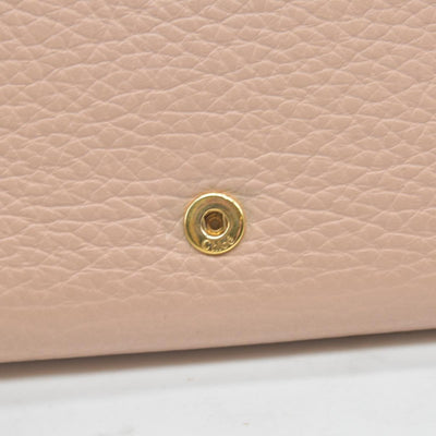 $480 Chloe Alphabet Compact Trifold Leather Wallet E