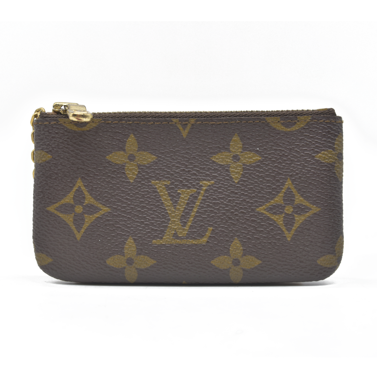 $345 LOUIS VUITTON Monogram Coin Purse Key Pochette Cles 0920ET
