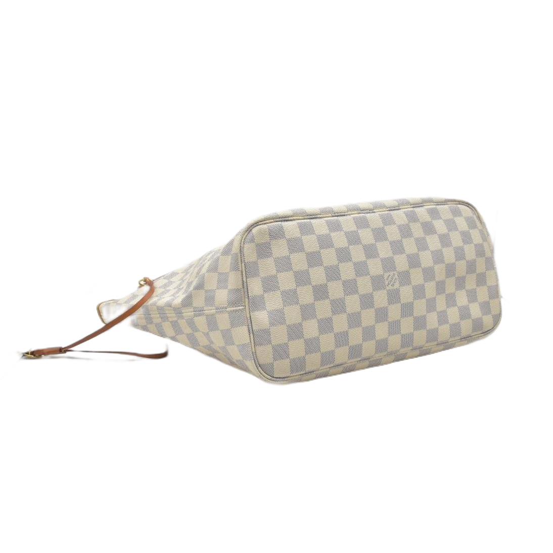 $2240 2010 Louis Vuitton Damier Azur Neverfull MM Rose Ballerine AR1120