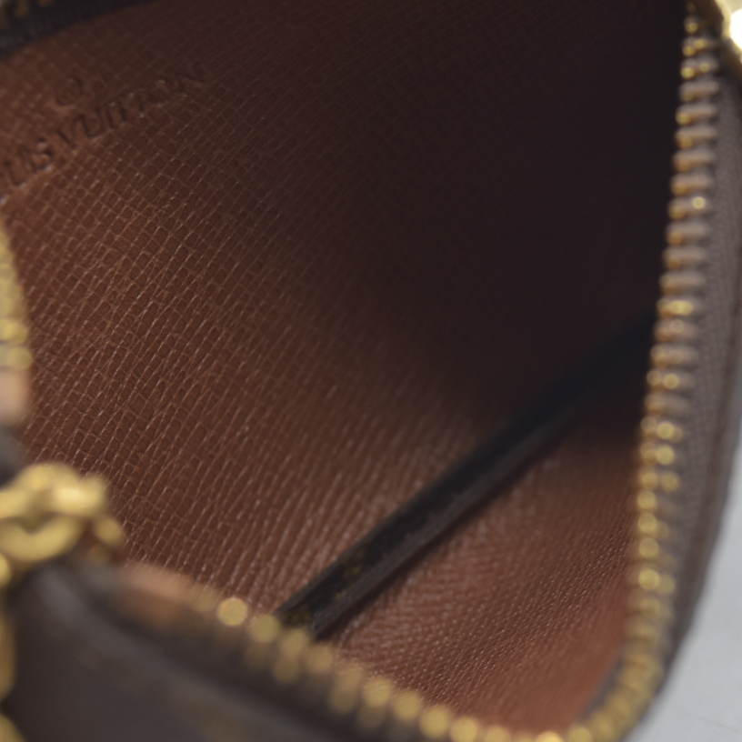 $345 LOUIS VUITTON Monogram Coin Purse Key Pochette Cles 0920ET