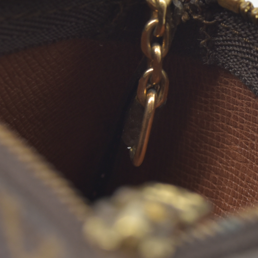 $345 LOUIS VUITTON Monogram Coin Purse Key Pochette Cles 0920ET