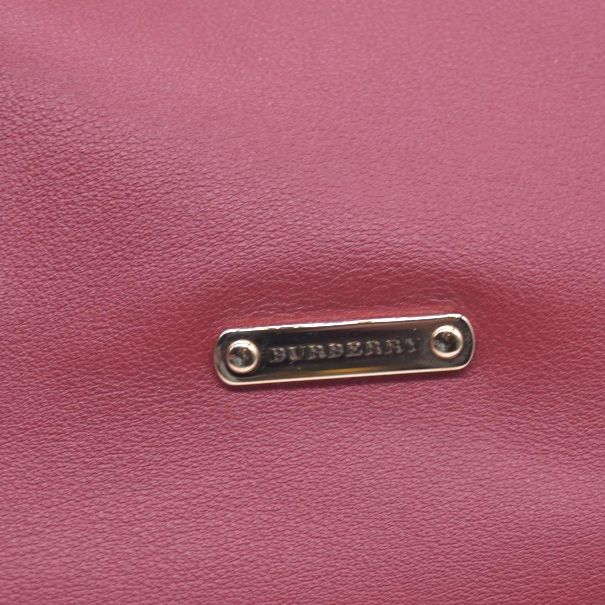 $1095 Burberry Leather Panels Small Canterbury Tote Red CONSIGNMENT