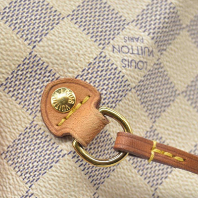 $2240 2010 Louis Vuitton Damier Azur Neverfull MM Rose Ballerine AR1120