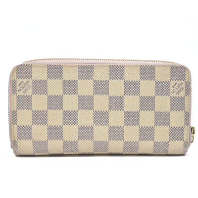 Louis Vuitton Damier Azur Zippy Wallet Rose Ballerine GI0173