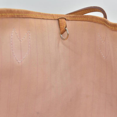 $2240 2010 Louis Vuitton Damier Azur Neverfull MM Rose Ballerine AR1120