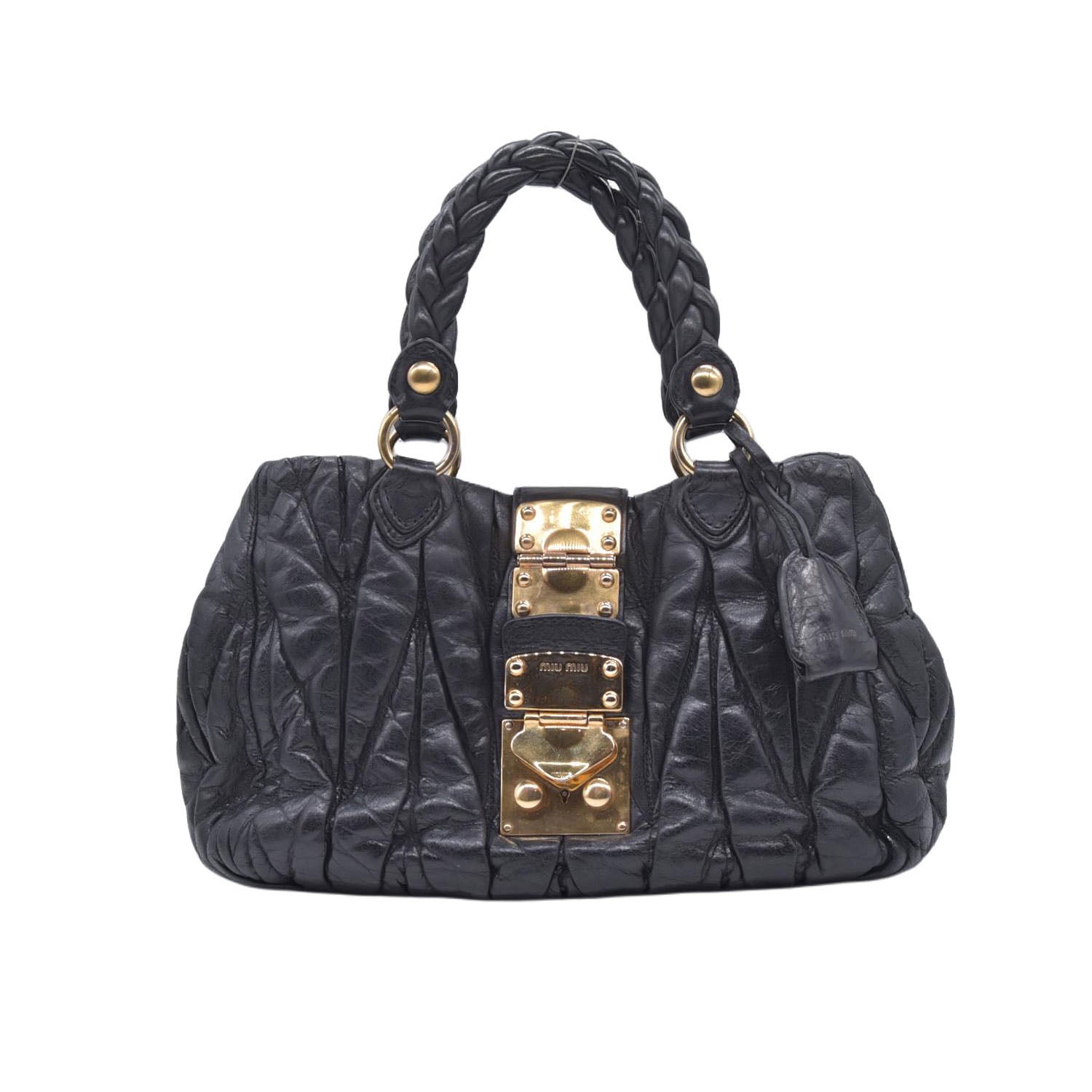 Miu Miu Leather Matelasse Bauletto Aperto Coffer CONSIGNMENT