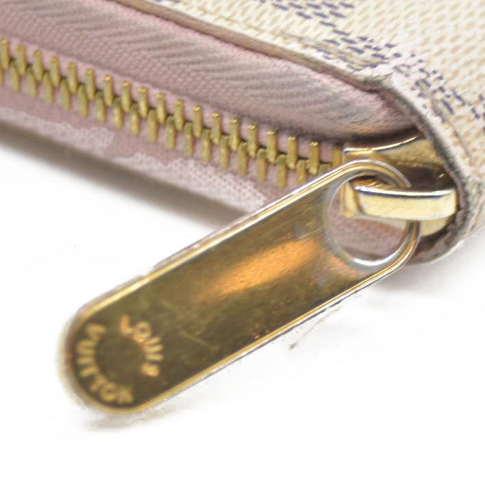 Louis Vuitton Damier Azur Zippy Wallet Rose Ballerine GI0173