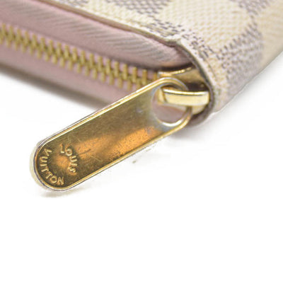 Louis Vuitton Damier Azur Zippy Wallet Rose Ballerine GI0173