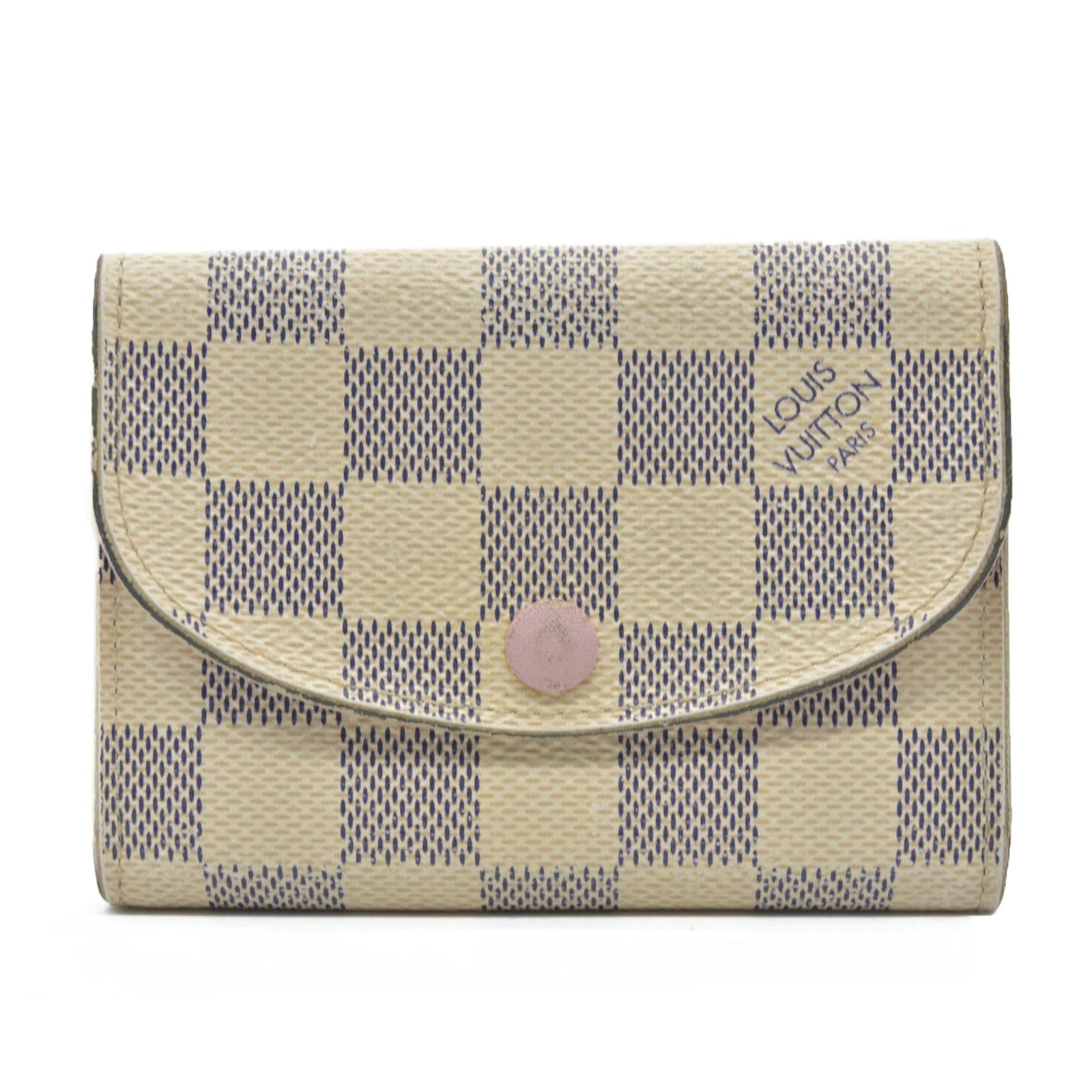 $420 LOUIS VUITTON Damier Azur Rosalie Coin Purse Wallet