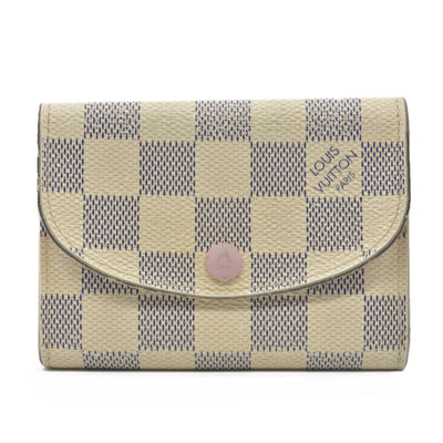 $420 LOUIS VUITTON Damier Azur Rosalie Coin Purse Wallet