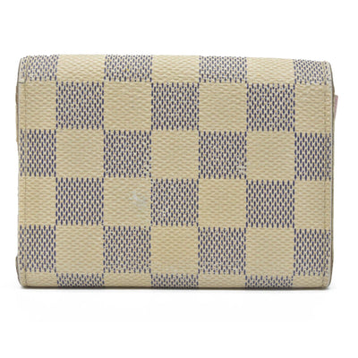 $420 LOUIS VUITTON Damier Azur Rosalie Coin Purse Wallet