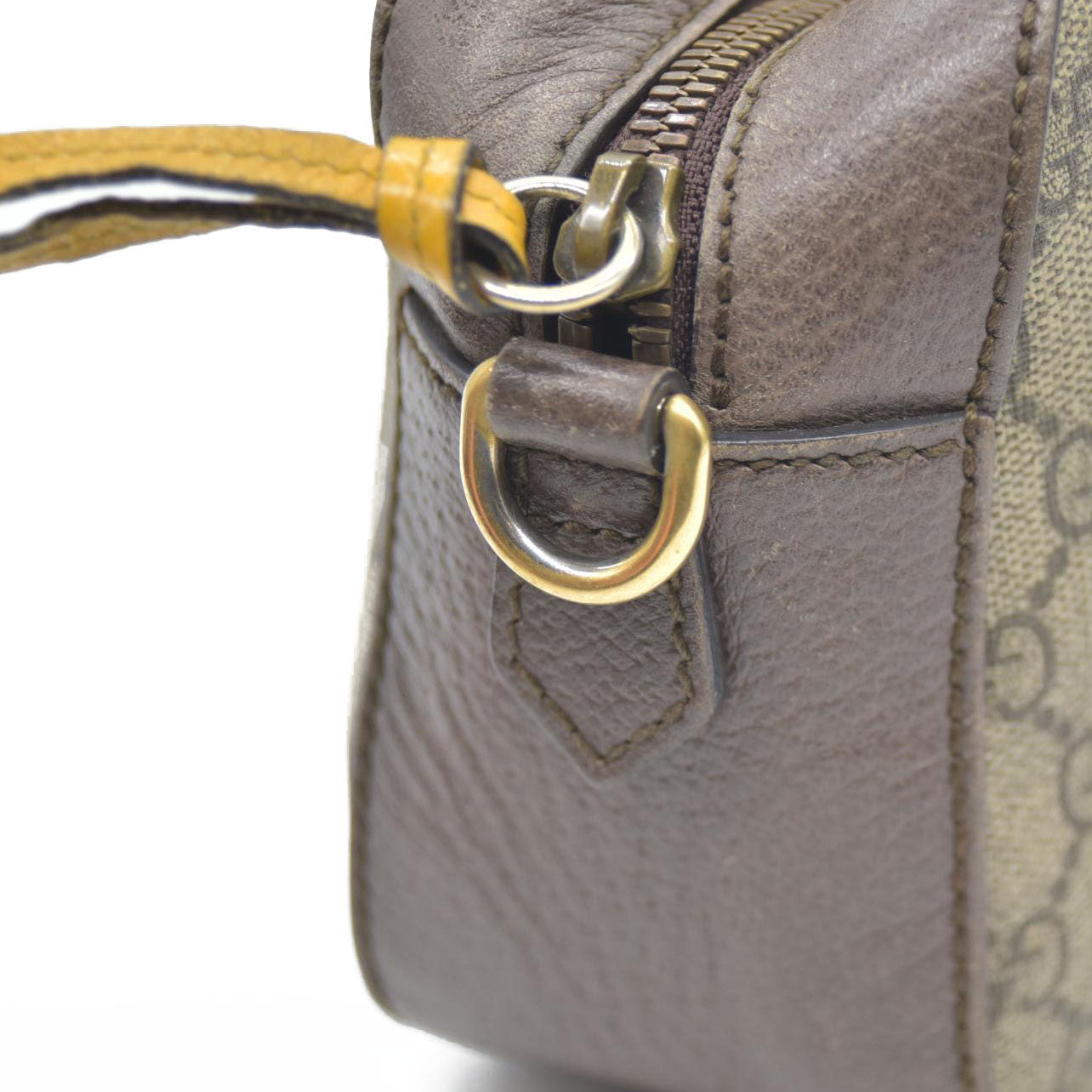 Gucci  GG Supreme Monogram Web Neo Vintage Shoulder Bag Beige New Acero Crop