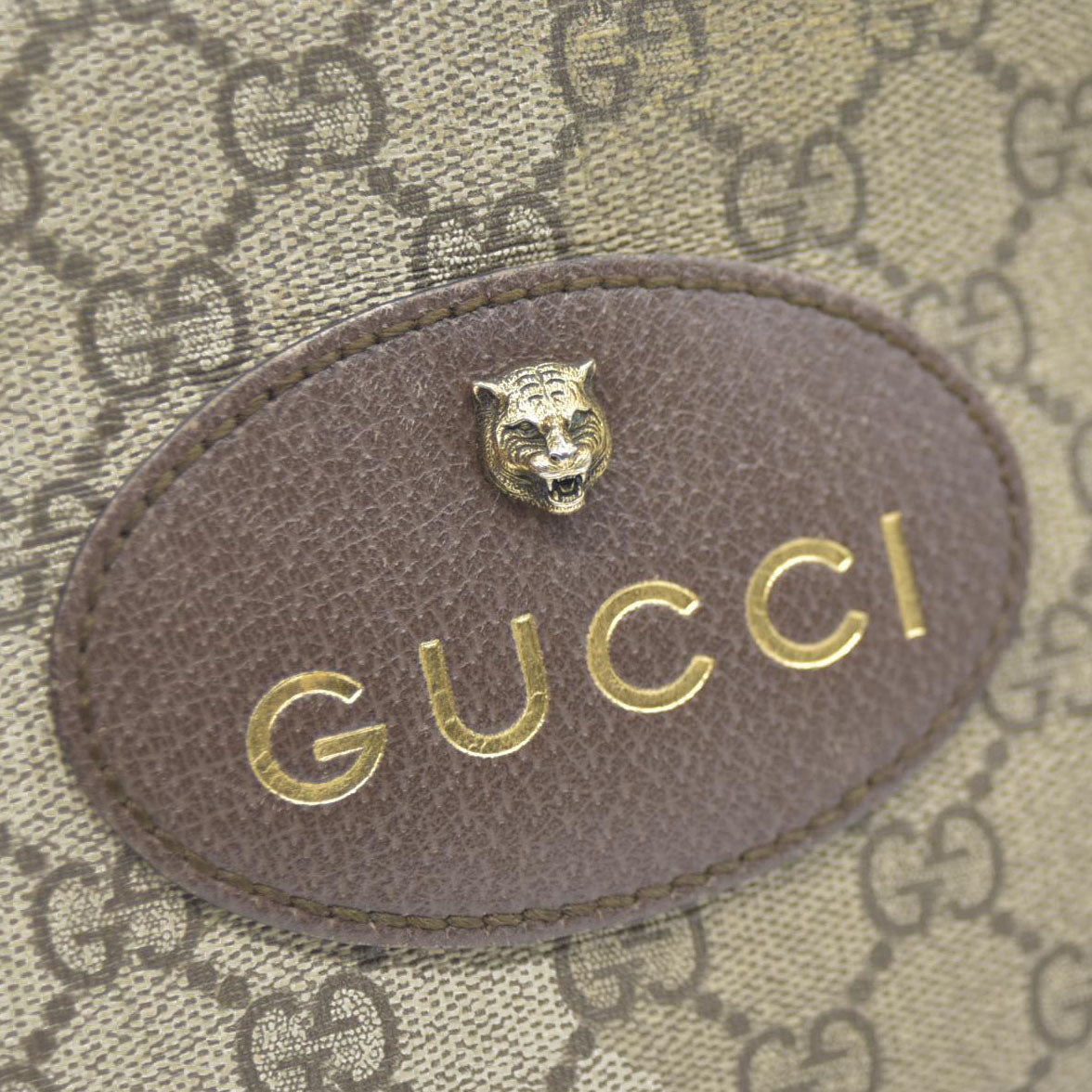 Gucci  GG Supreme Monogram Web Neo Vintage Shoulder Bag Beige New Acero Crop