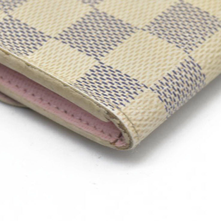 $420 LOUIS VUITTON Damier Azur Rosalie Coin Purse Wallet