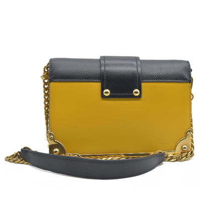 AUCTION $2710 Prada City Calf Saffiano Cahier Bag Soleil Black