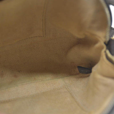 Gucci  GG Supreme Monogram Web Small Webby Bee Shoulder Bag Dark Brown