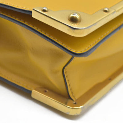 AUCTION $2710 Prada City Calf Saffiano Cahier Bag Soleil Black