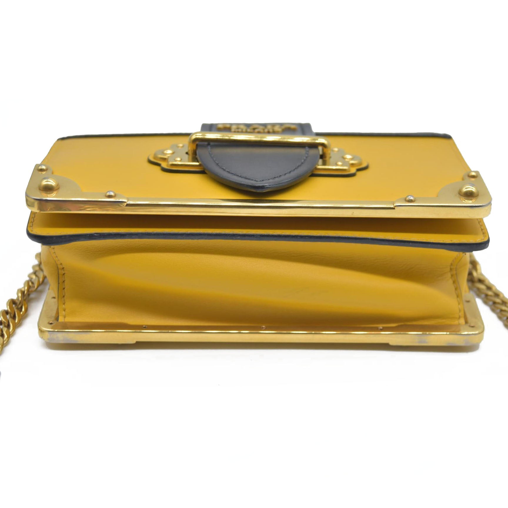 AUCTION $2710 Prada City Calf Saffiano Cahier Bag Soleil Black