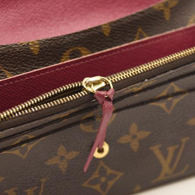 LOUIS VUITTON Monogram Emilie Wallet Fuchsia