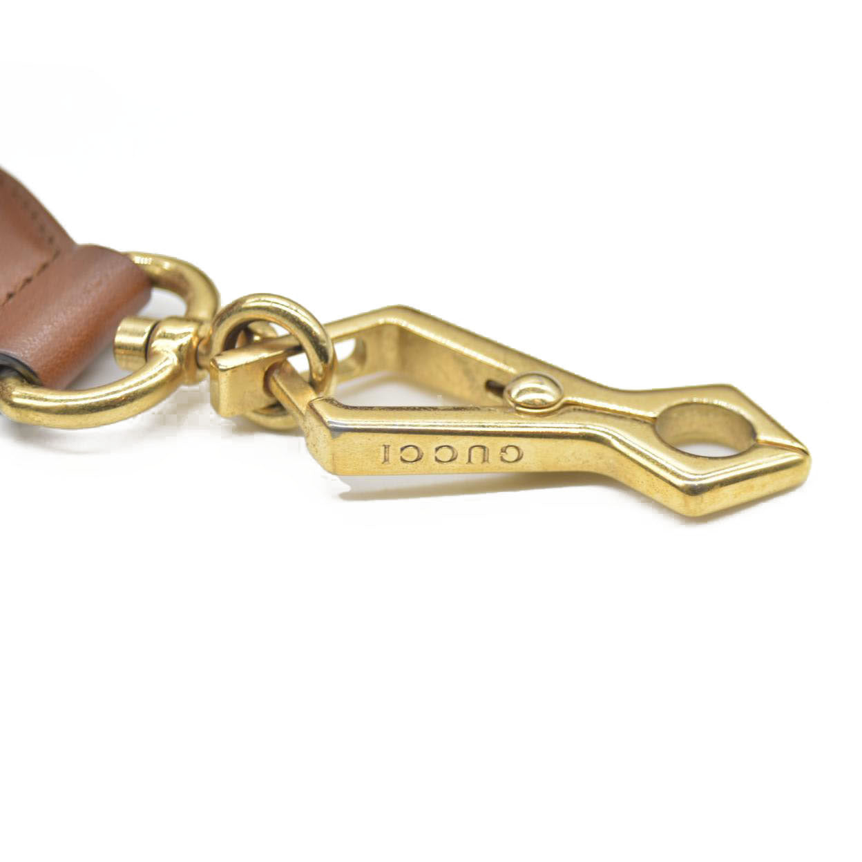 AUCTION $1450 Gucci  Vintage Canvas Web Shoulder Bag Sand Cuir