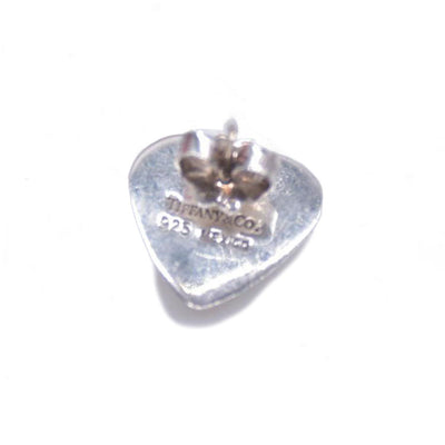 $625 Tiffany Full Heart Silver Earrings CONSIGNMENT 10021084