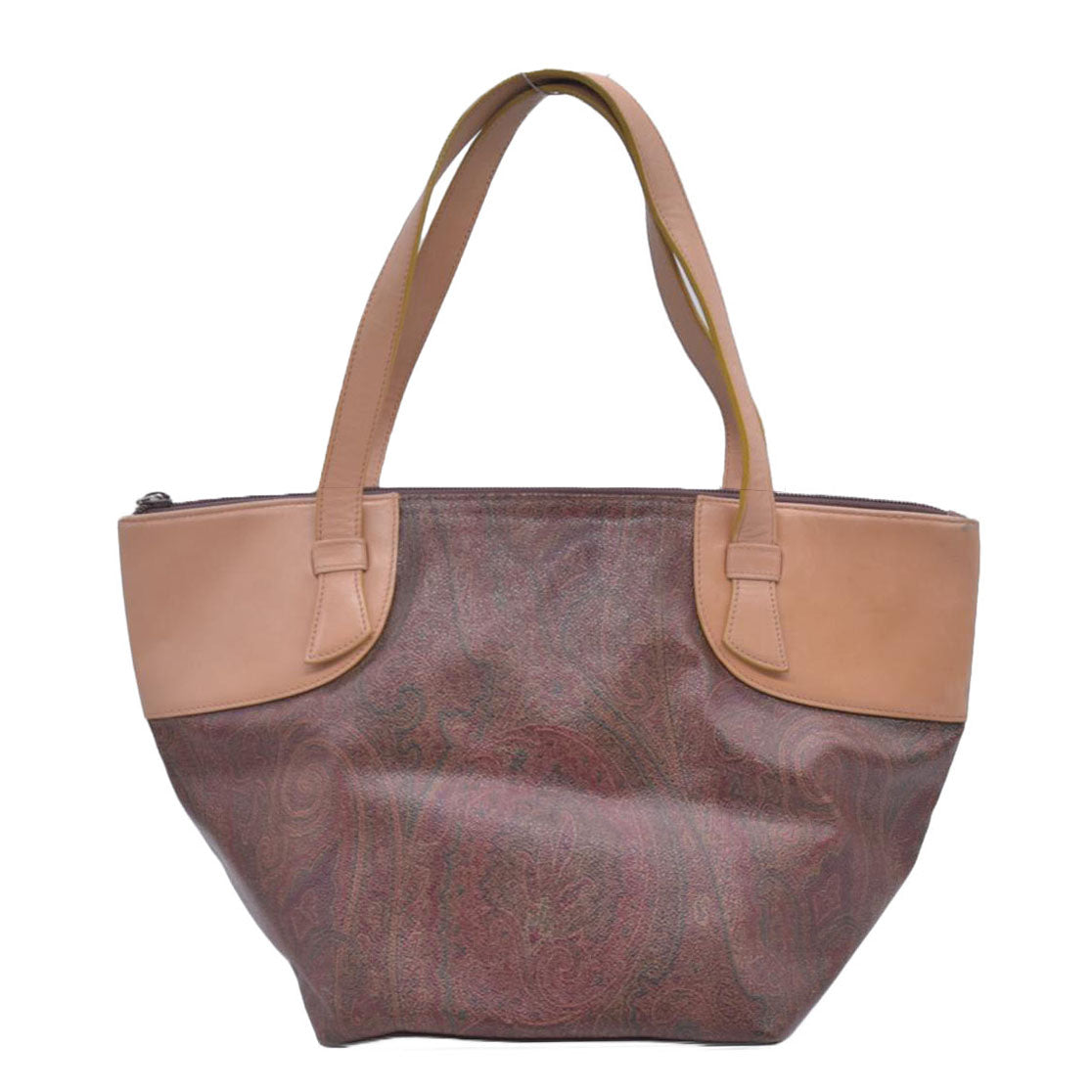 $650 ETRO Paisley PVC Leather Tote Hand Bag MultiColor 10021029