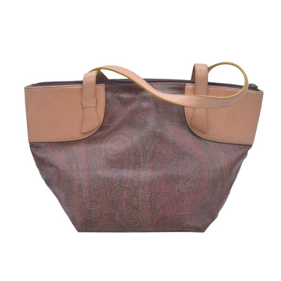 $650 ETRO Paisley PVC Leather Tote Hand Bag MultiColor 10021029