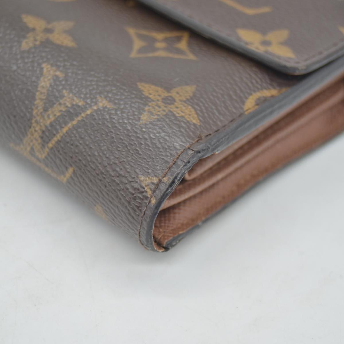 $550 Louis Vuitton Monogram Porte Tresor Etui Papiers Wallet CA4098