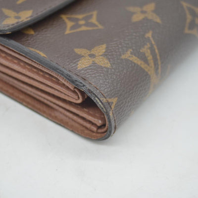 $550 Louis Vuitton Monogram Porte Tresor Etui Papiers Wallet CA4098