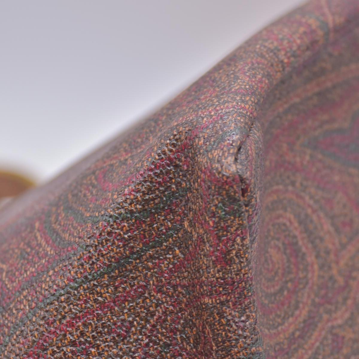 $650 ETRO Paisley PVC Leather Tote Hand Bag MultiColor 10021029