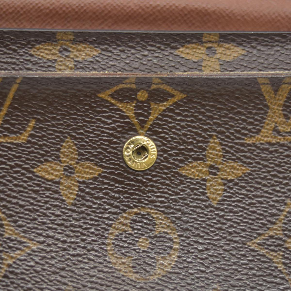 $550 Louis Vuitton Monogram Porte Tresor Etui Papiers Wallet CA4098