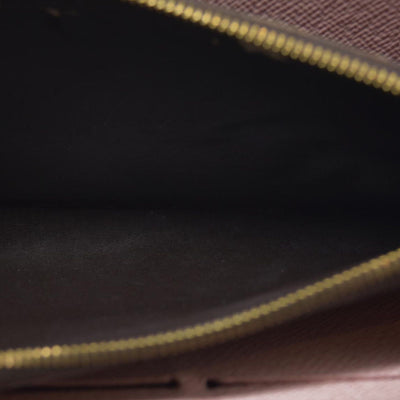 $630 LOUIS VUITTON Damier Ebene Portefeuille Clemence Zippy Wallet GI2116