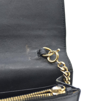 AUCTION $2400 Saint Laurent  Grain De Poudre Medium Classic Monogram Kate Tassel Satchel Black