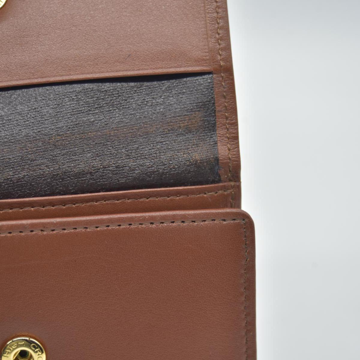 $560 Burberry Leather Small Folding Wallet Brown