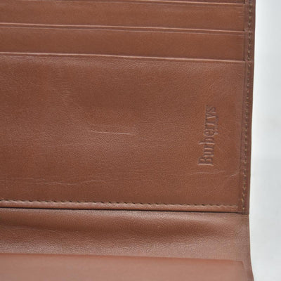 $560 Burberry Leather Small Folding Wallet Brown