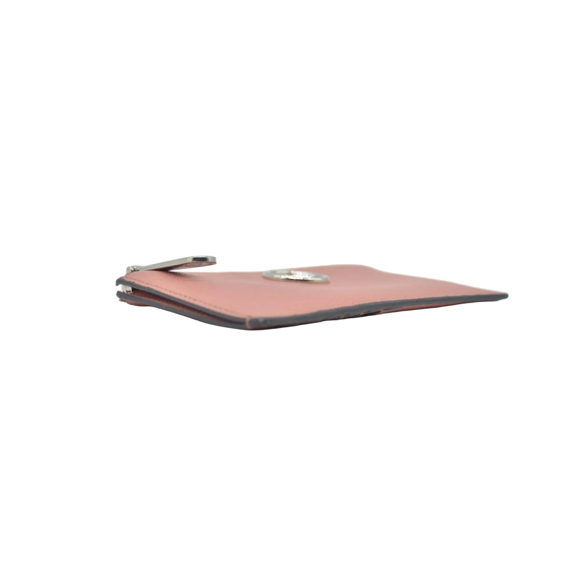 FENDI F is Fendi Leather Coin Card Holder Pink