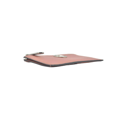 FENDI F is Fendi Leather Coin Card Holder Pink