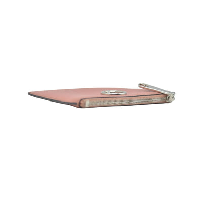FENDI F is Fendi Leather Coin Card Holder Pink
