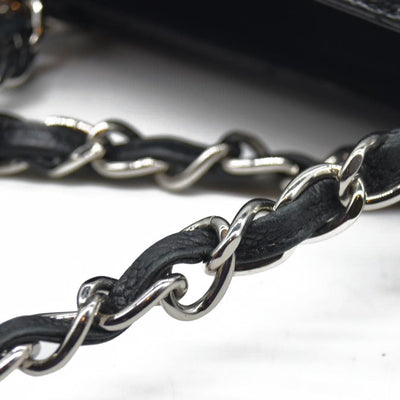 AUCTION $2900 Chanel  Caviar Quilted Grand Shopping Tote GST Black Silver Hardware 2008