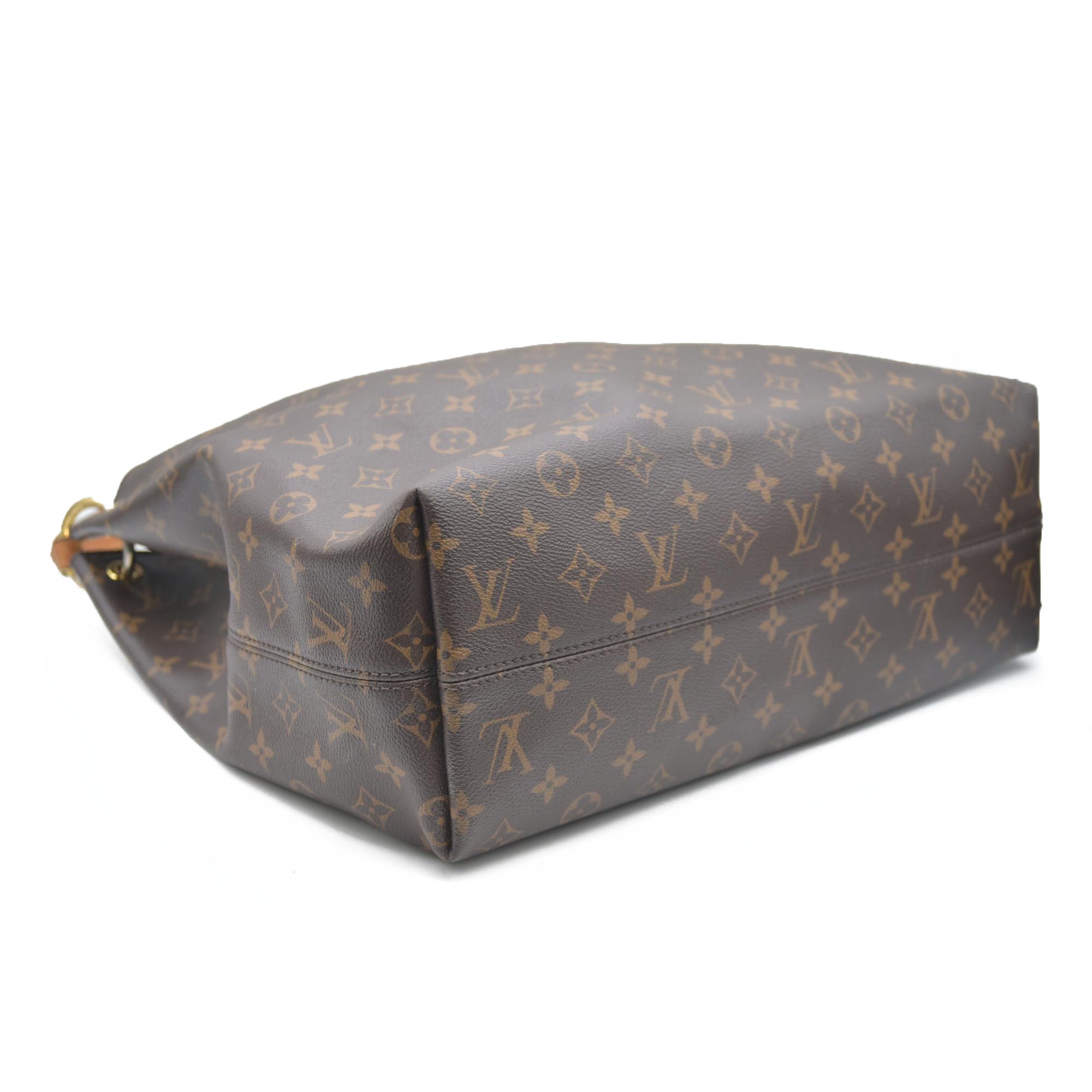 $2160 Louis Vuitton  Monogram Graceful MM Pivoine TX4128