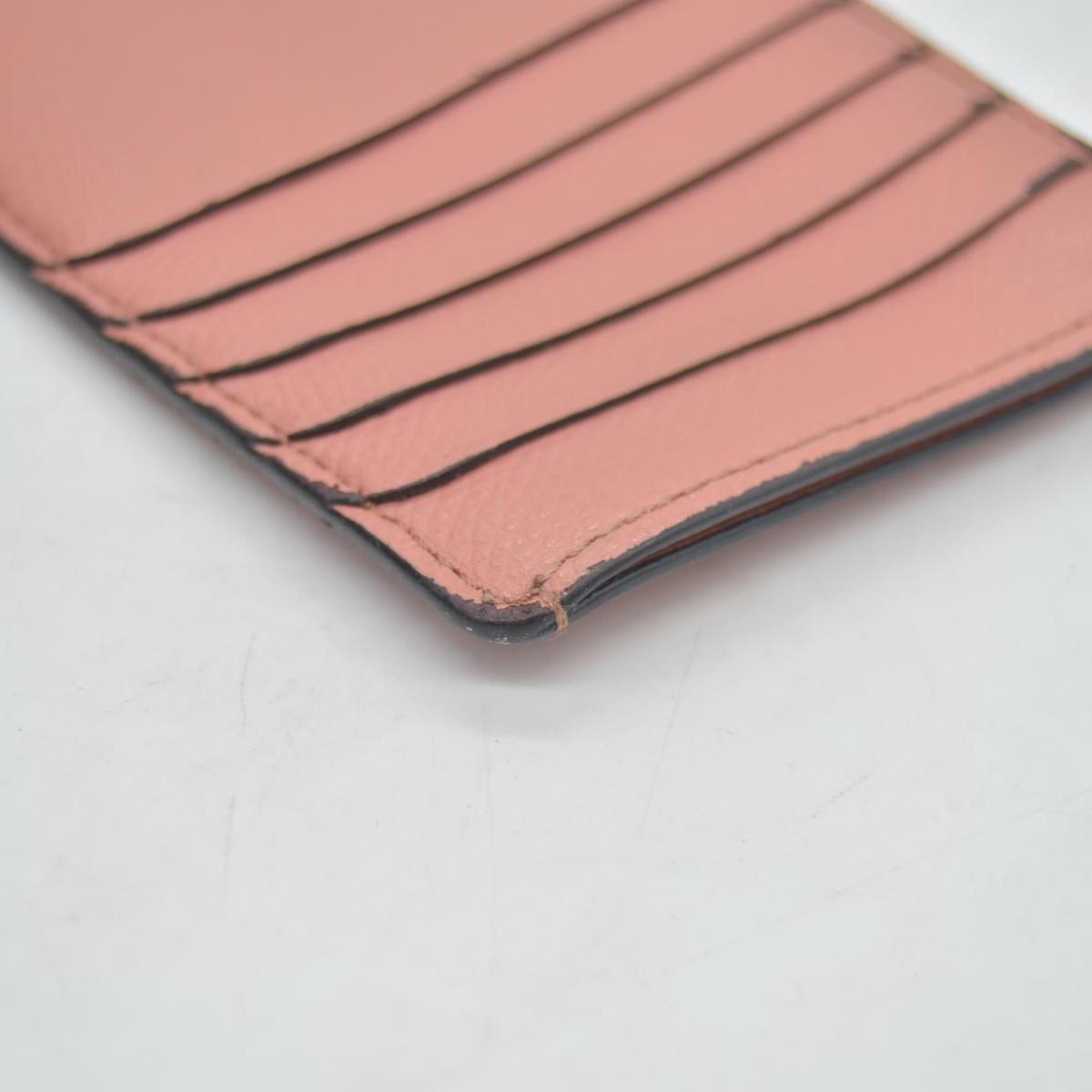 FENDI F is Fendi Leather Coin Card Holder Pink