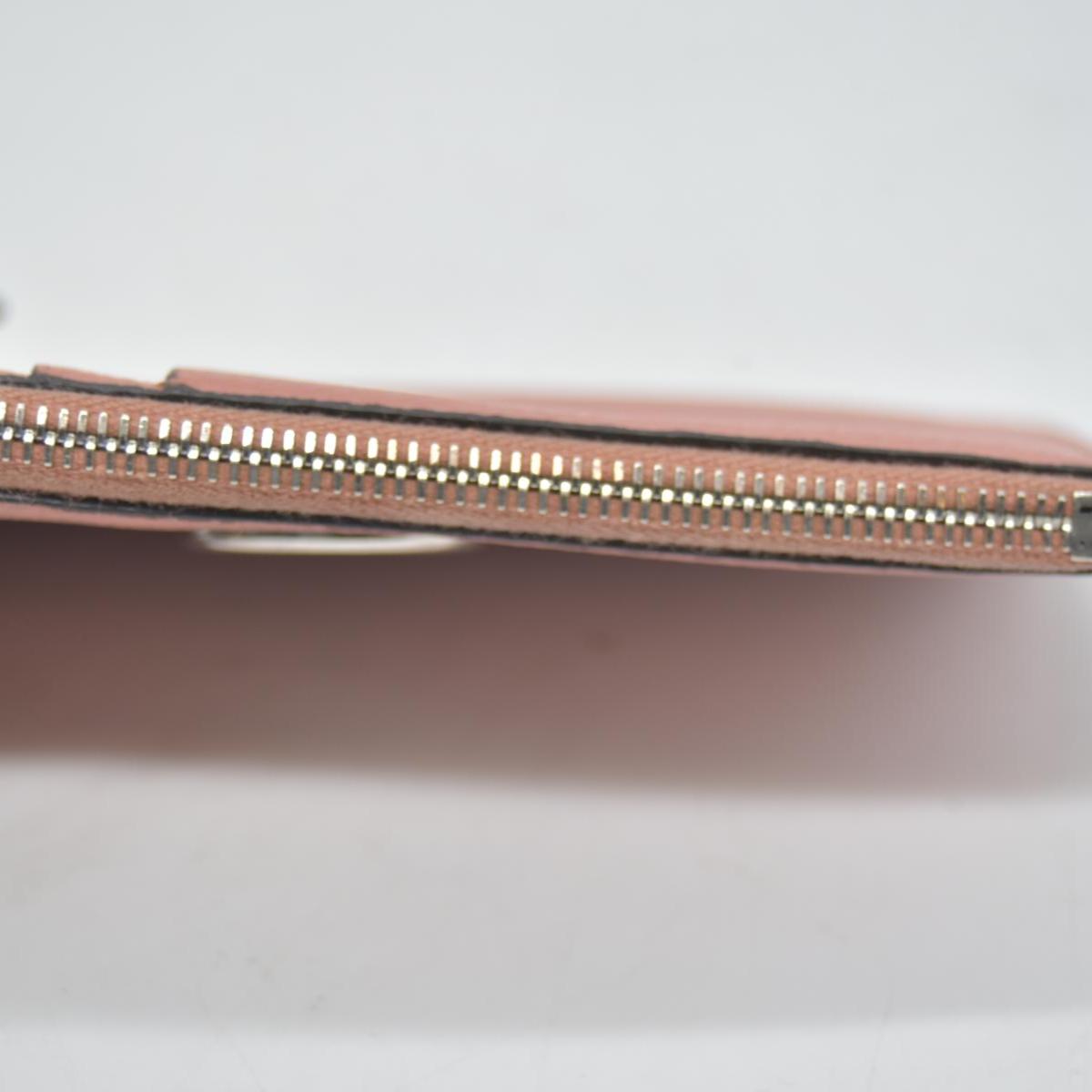 FENDI F is Fendi Leather Coin Card Holder Pink