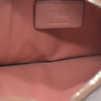 FENDI F is Fendi Leather Coin Card Holder Pink