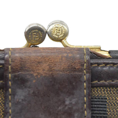 $395 Fendi Vintage Kiss Lock French Wallet