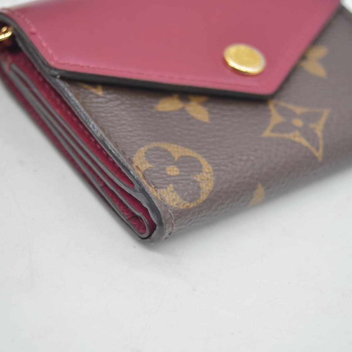 Louis Vuitton Monogram Portefeuille Zoe Mini Trifold Wallet Brown MI3210